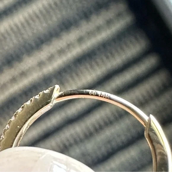 Mejuri Pavé Diamond Small Hoops - Picture 9 of 12